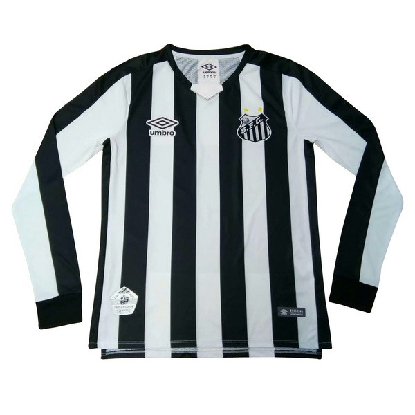 Camiseta Santos Replica Segunda Ropa ML 2019/20 Negro Blanco